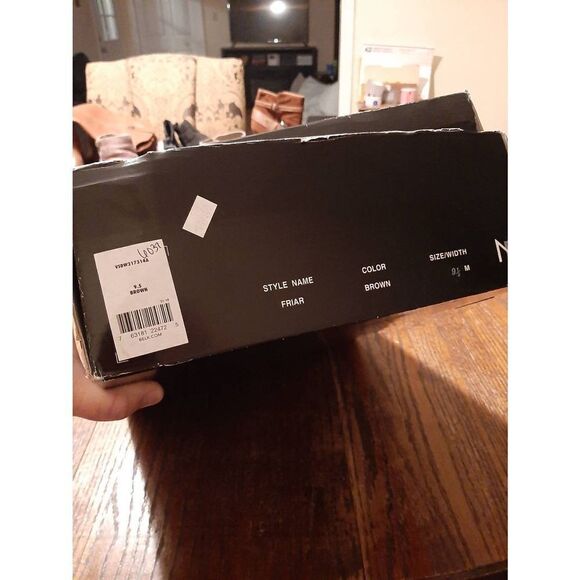 Size 9.5 New Directions Friar Brown Boots Chunky Stacked Heel Side Zip Tall Boot - Picture 10 of 12